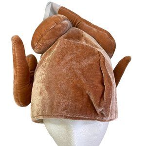 TURKEY HAT‎ Plush Thanksgiving Day Roasted Turkey Friendsgiving One Size